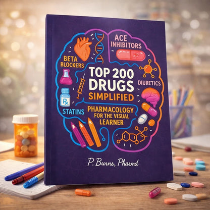 Top 200 Drugs Simplified Pharmacology Coloring Book and Study Guide
