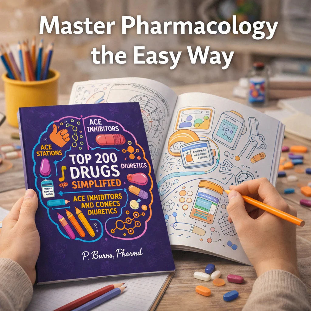 Top 200 Drugs Simplified Pharmacology Coloring Book and Study Guide