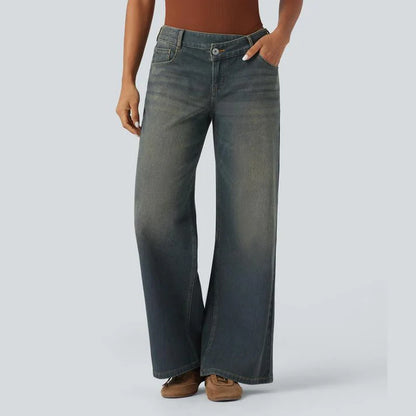 Lounge Flex PerfectFit™ Asymmetric Baggy Wide-Leg Jeans