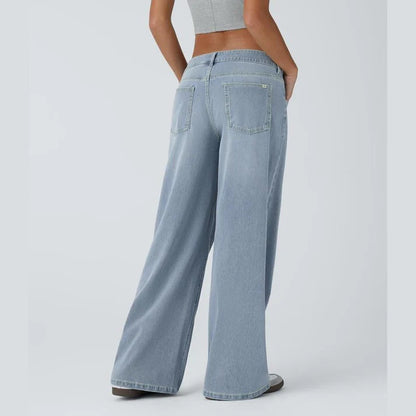 Lounge Flex PerfectFit™ Asymmetric Baggy Wide-Leg Jeans